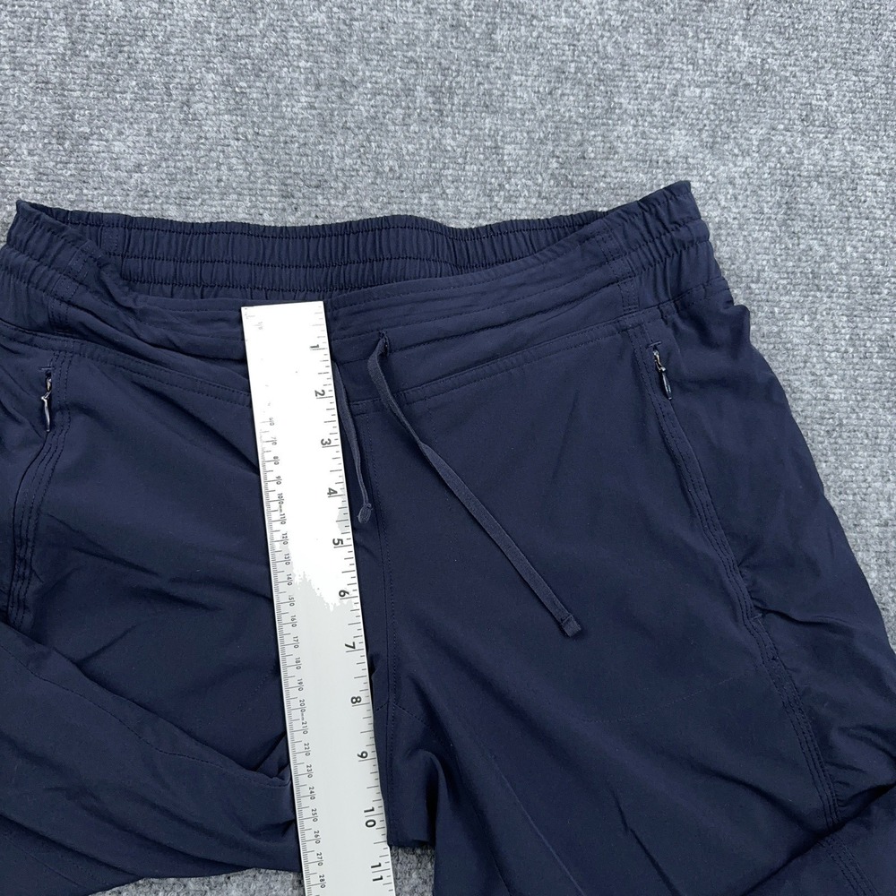 Athleta Lined La Viva Pants Womens 4 Blue Ruched Drawstring Hiking Zip Pockets - Picture 6 of 11